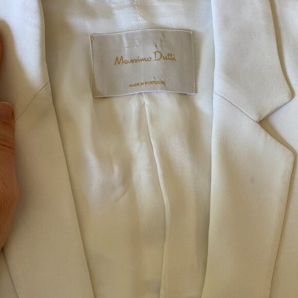 Massimo Dutti - White crepe blazer - Picture 3 of 5